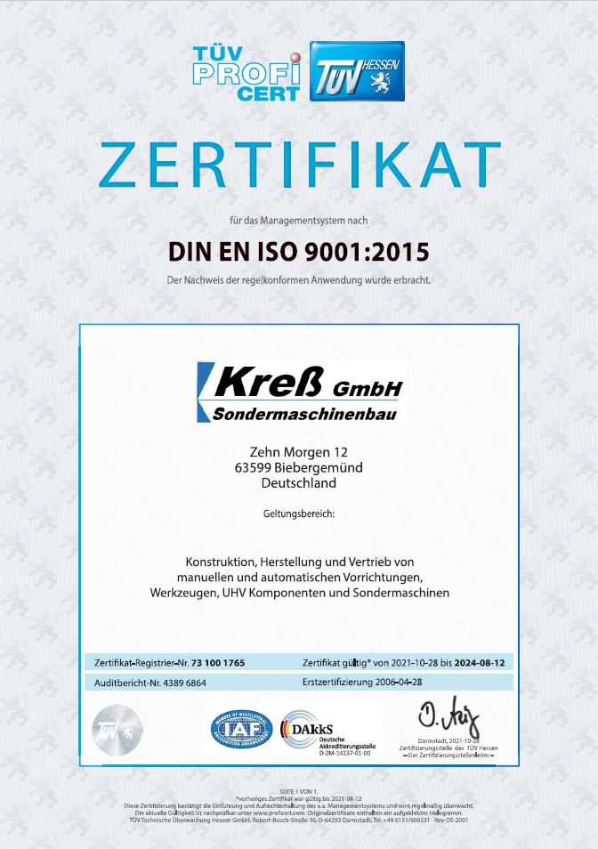 DIN EN ISO 9001:2015